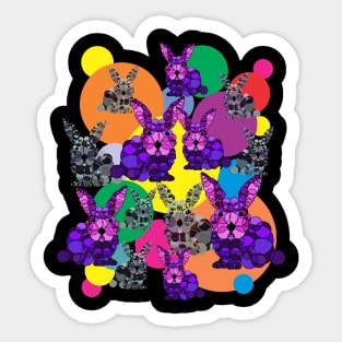 RAIN OF RABBITS Sticker